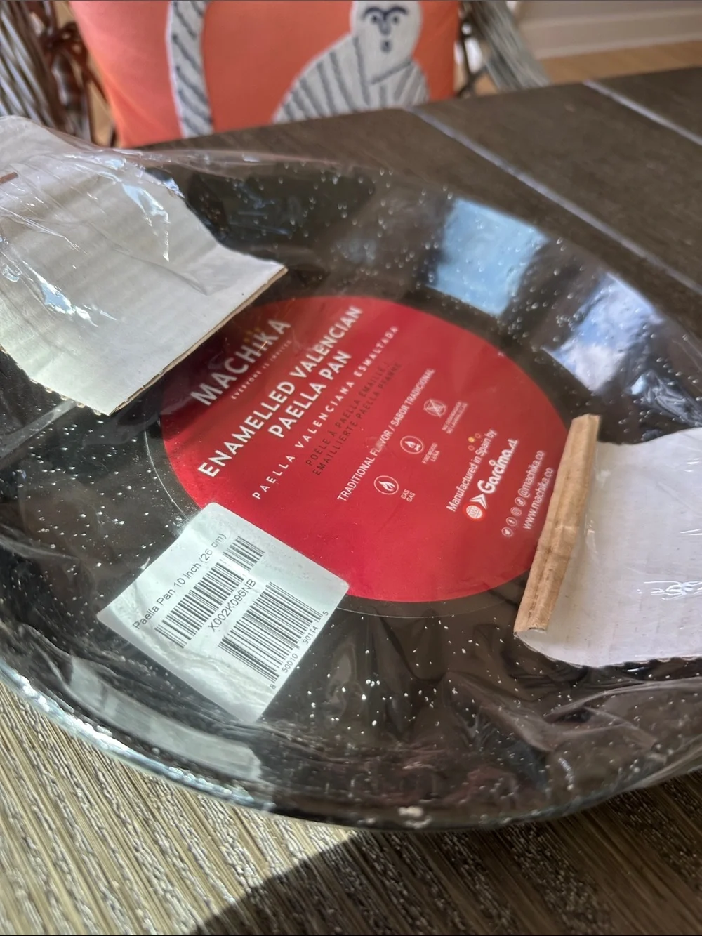Enamelled Paella Pan - Black Speckled